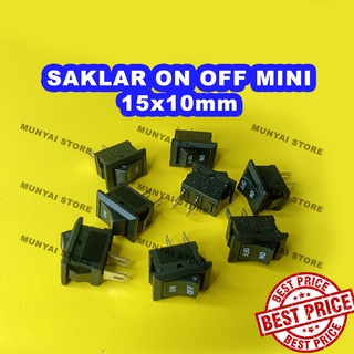 Jual Saklar Mini On Off Hitam Saklar On Off X Mm Rocker Switch Mini Pin Saklar Mini