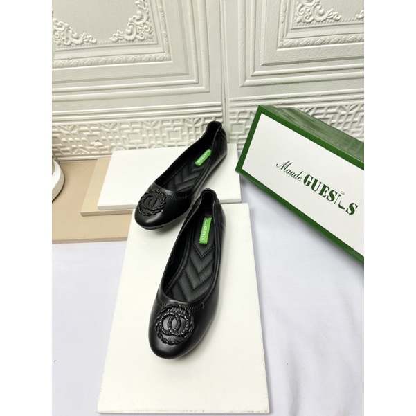 sepatu flat shoes wanita terbaru kekinian pesta MAUDE GUESIS sepatu flat premium import bahan kulit TOR25