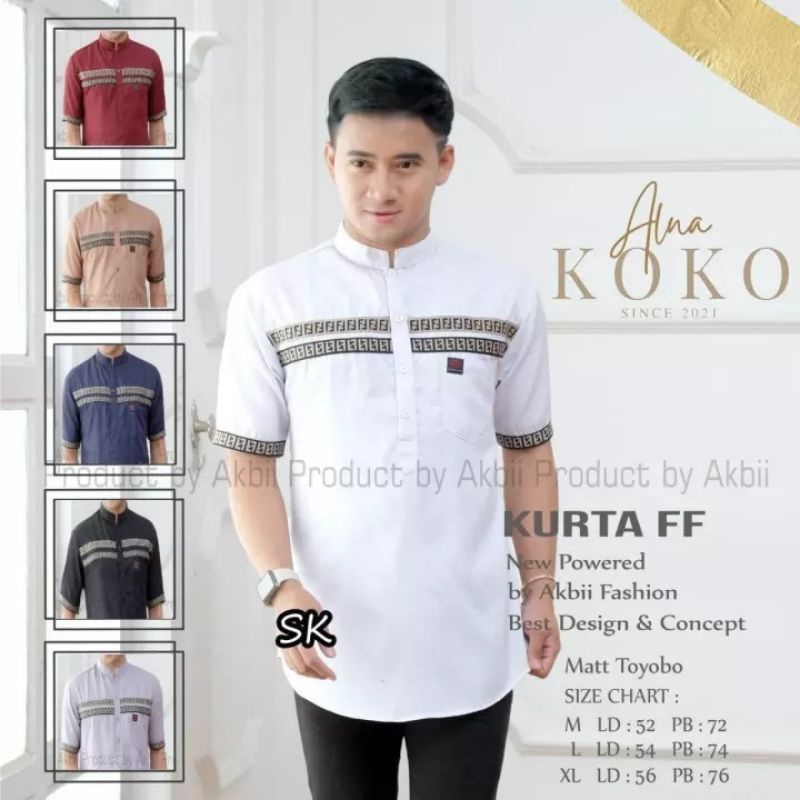 Koko kurta toyoba lengan pendek matt rayon