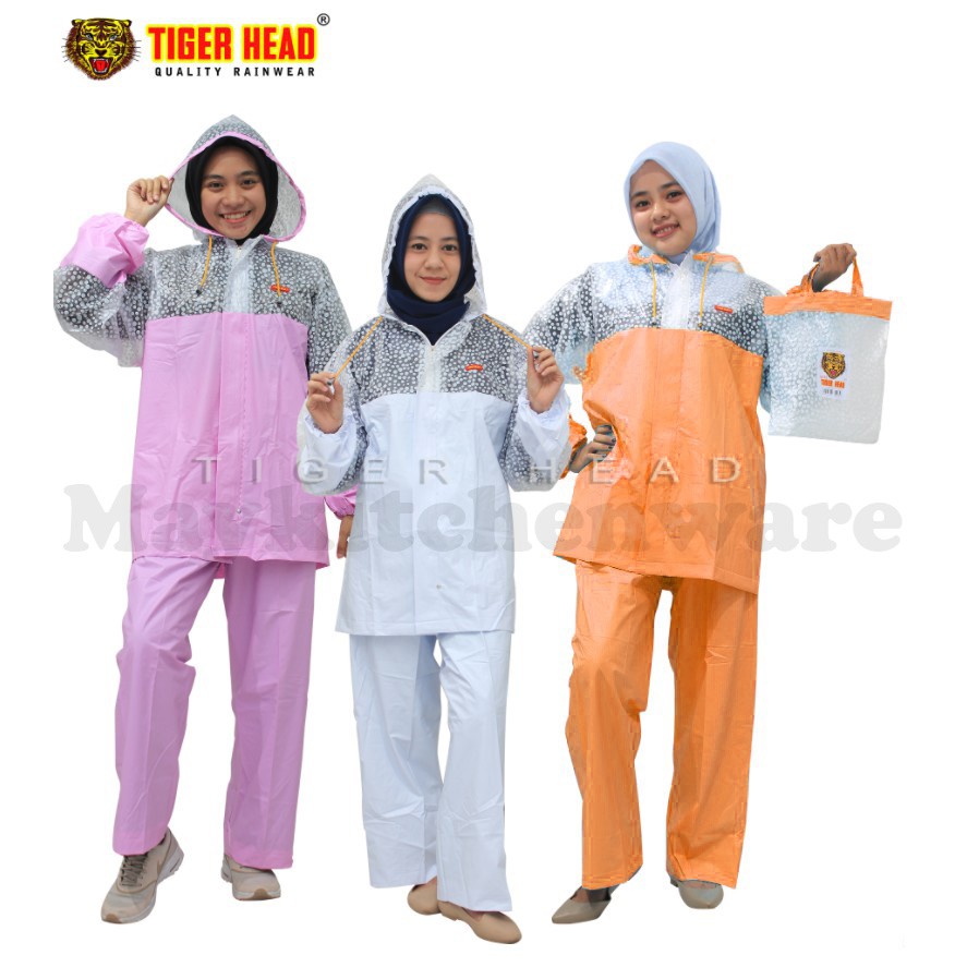 Jas Hujan Tiger Head 68203 Stelan GEMINI TIGERHEAD Wanita Baju Celana