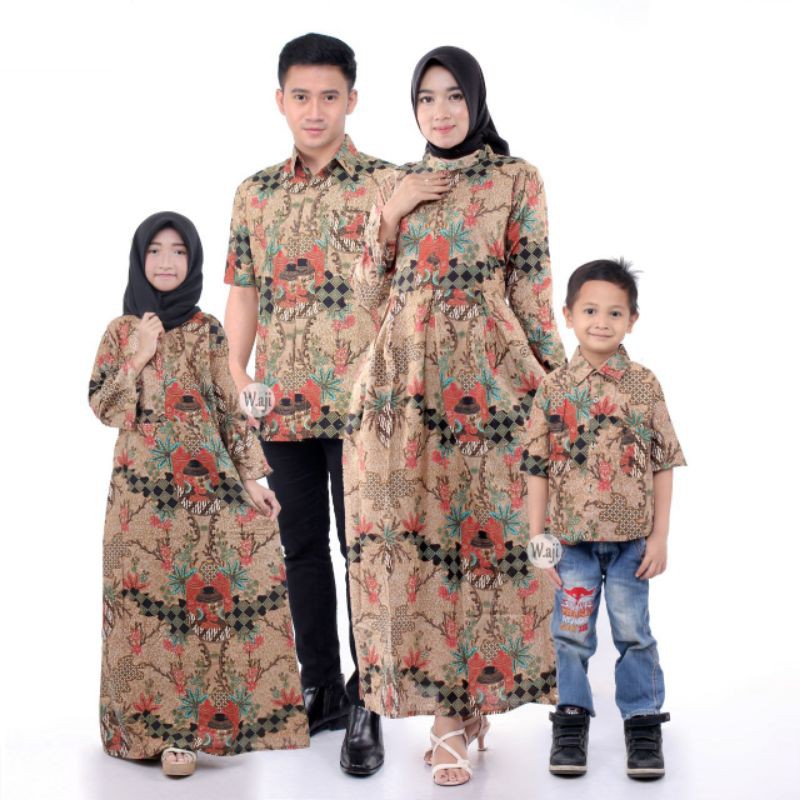 Flash Sale Batik Couple Keluarga • Batik Couple Keluarga Sania Ruffle Ori Ndoro Jowi ooK5gGoSaYKbkj