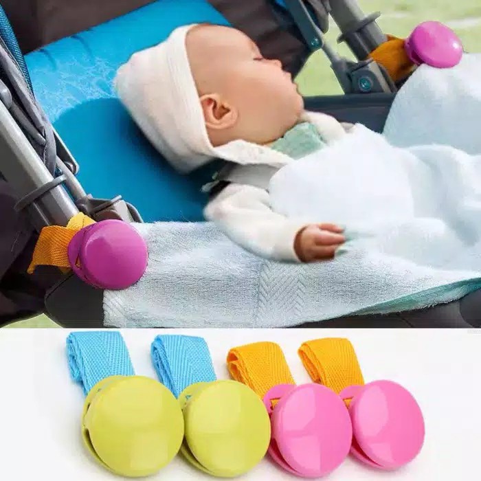 Klip Selimut Stroller BABY SHOES &amp; BLANKET CLIP - Alat Bantu Jepit Sepatu &amp; Jepitan Selimut Pada Stroller Daiso