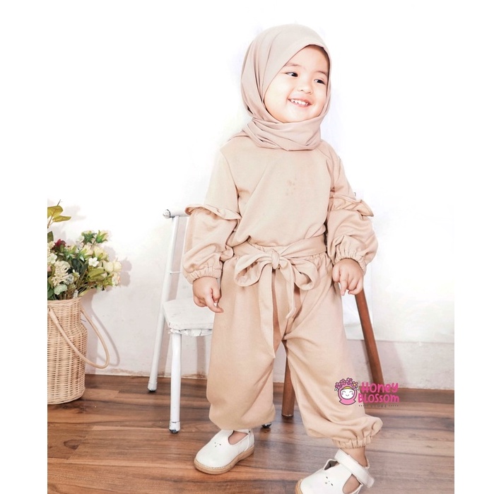 Setelan One Set Anak Perempuan Babyterry Premium / Alika Set by Honeyblossom 0-5 Thn