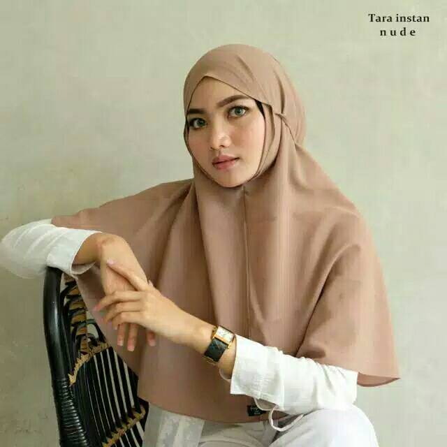 Jilbab Bergo bahan moscrep size M bhn tebal