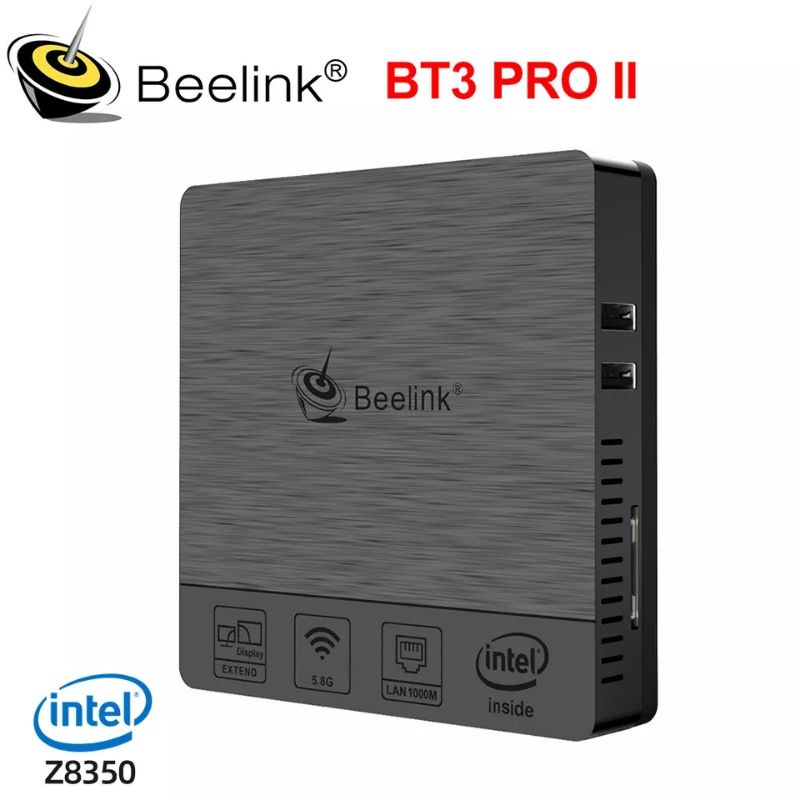 Mini PC Z83V 4GB RAM 64GB eMMC Dual Display VGA + HDMI Intel X5 Quadcore Z8350 Windows 10 WIFI