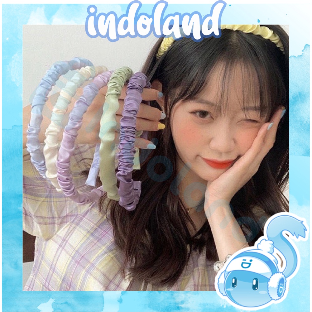 ☀ INDOLAND ☀ R372 Bando / Bandana Scrunchies Headband Korea Pastel Import Cod