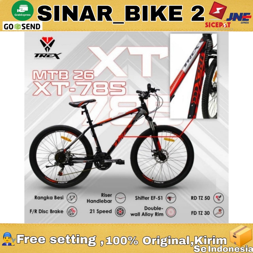 Sepeda Gunung 26 Inch TREX 785 MTB 21 Speed