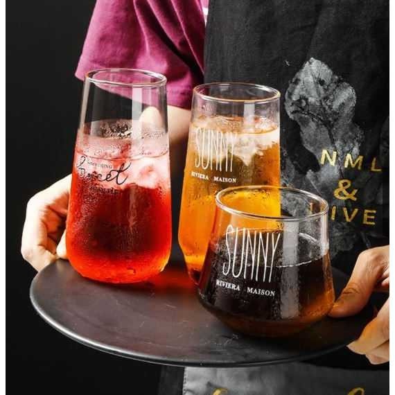 Gelas Mug Kaca Koleksi Unik Kopi Teh Minuman Borosilicate Glass 450ml