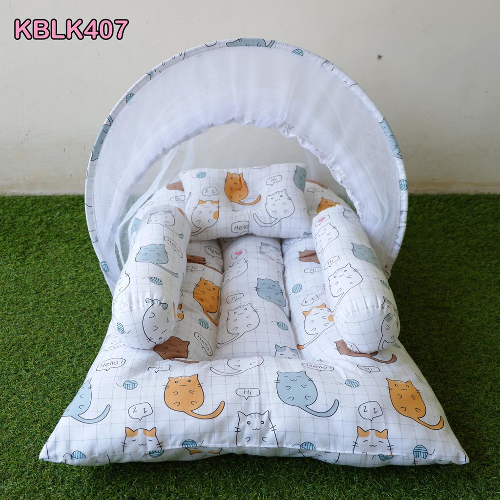 KASUR BAYI PREMIUM | Kasur Bayi Kelambu Set Tempat Tidur Bayi Kado Bayi