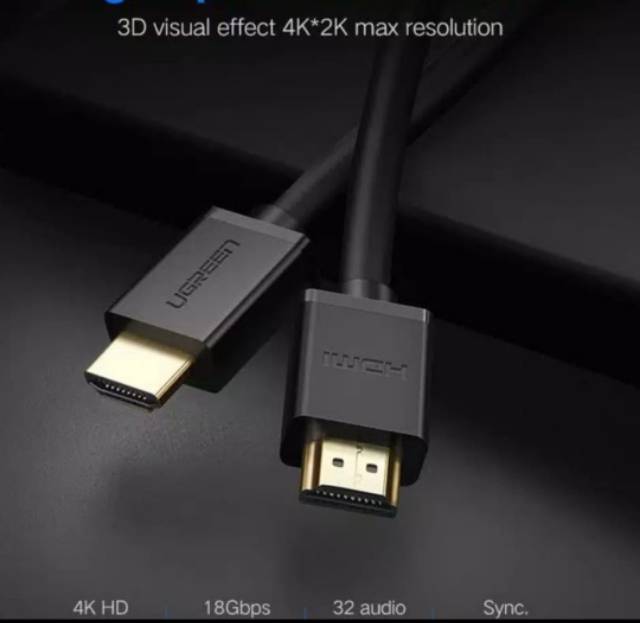 Ugreen Kabel Hdmi Male to Hdmi Male 4K 3D Ultra HD V1.4 High Speed