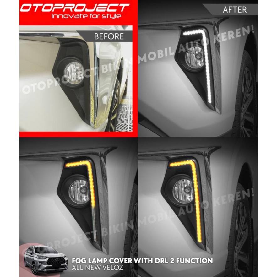 Fog Lamp Veloz 2021 2022 Up Foglamp Lampu LED DRL