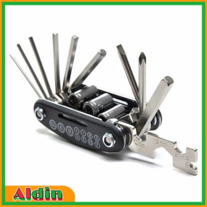 Kunci obeng serba guna Multifunctional 15 in 1 EDC Repair Tool