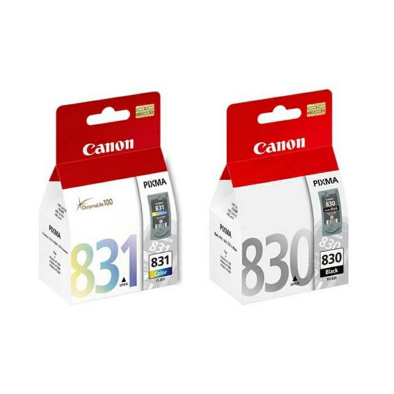 TINTA CANON CARTRIDGE PG 830 BLACK & CL 831 COLOUR For Printer IP1880/P1980/MP476/MP198/MX308