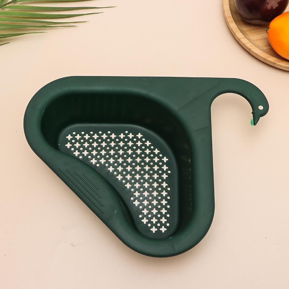 TOP Swan Drain Basket Gadget Alat Buah Sayur Rumah Tangga Rak Saringan Wastafel
