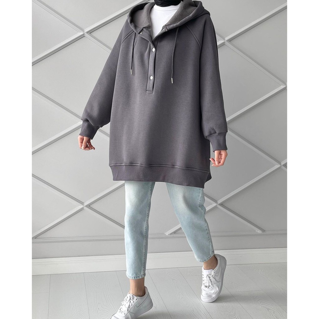 sweater hoodie wanita / plaket hoodie sweater oversize wanita / sweater wanita casual