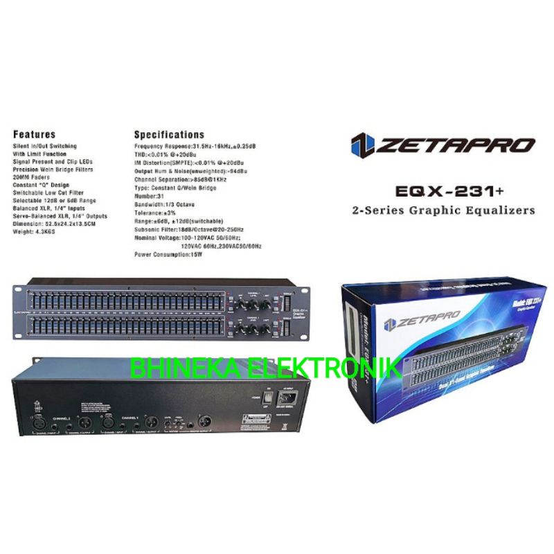 equalizer zetapro eqx231+ original eqx 231+