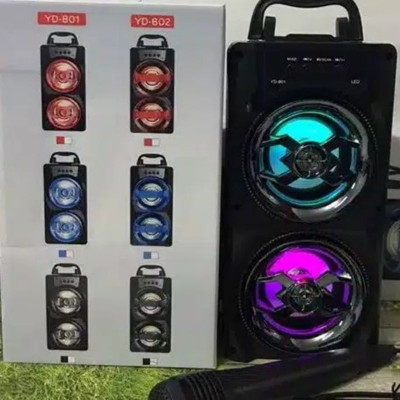 Speaker Bluetooth YD-801 + Mic Karaoke