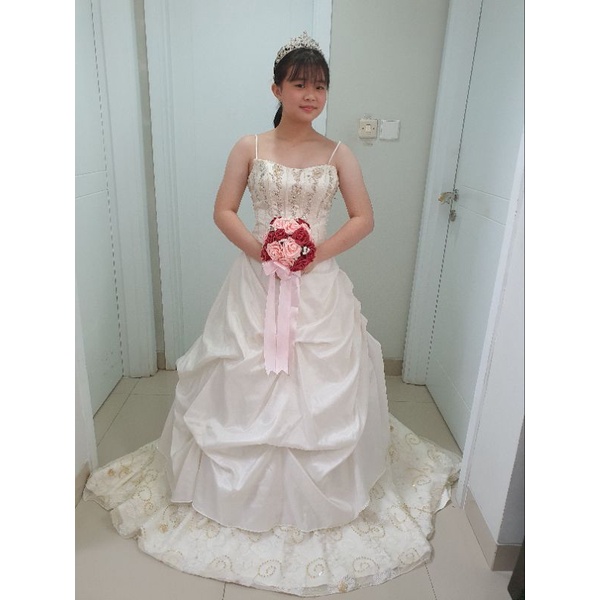 JUAL gaun pengantin wedding dress preloved bekas second murah kode KL 22