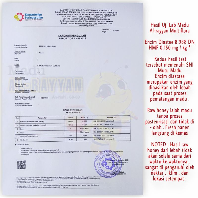 Madu Murni Raw honey 3kg | Madu Asli Madu Al-Rayyan