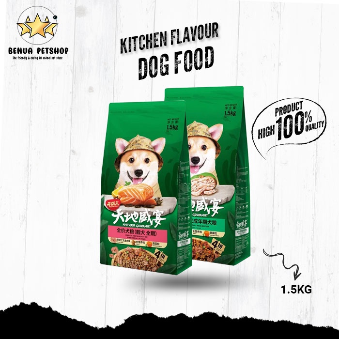 Makanan Anjing Kitchen Flavor Nature Gourmet All variant Dog Food 1,5kg