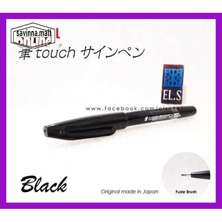 

U0Uo879- Pentel Touch Brush Pen Black Y7Ry688-