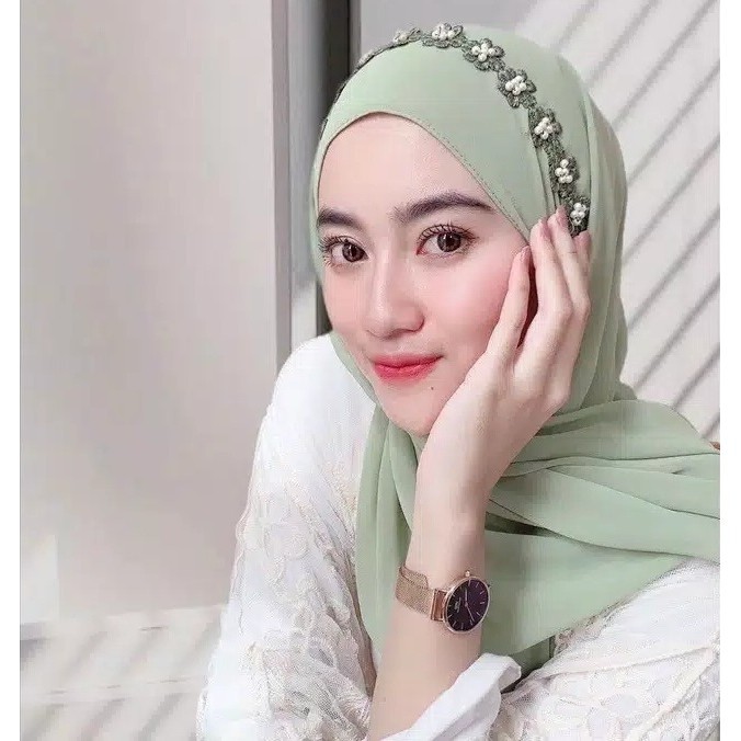 PASHMINA MUTIARA PAYET BUNGA JILBAB PASHMINA