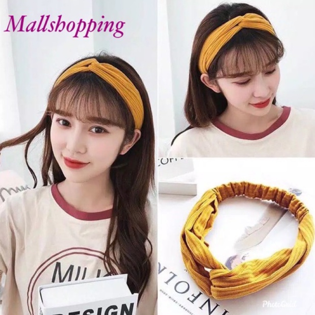 (COD) Bando Rambut ala Korea Bandana Rajut Aksesoris Wanita Karet Bando