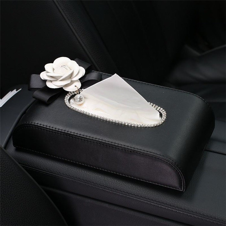 Kotak Tempat Tisu Bentuk D BLING DAD BUNGA PASSION FLOWER Mobil Car Dashboard Tissue Box Kulit