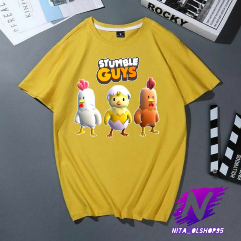 baju stumble guys ayam kaos anak stumble guys karakter ayam