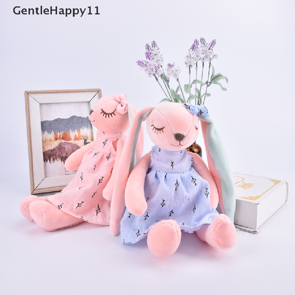 Gentlehappy Mainan Boneka Kelinci Telinga Panjang Bahan Plush Untuk Anak Laki-Laki / Perempuan