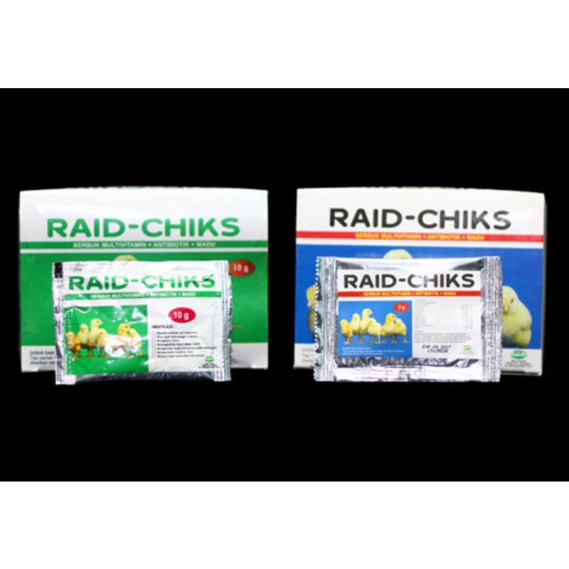 Raid chick (hijau) 10 gram-raid all multivitamin unggas ayam