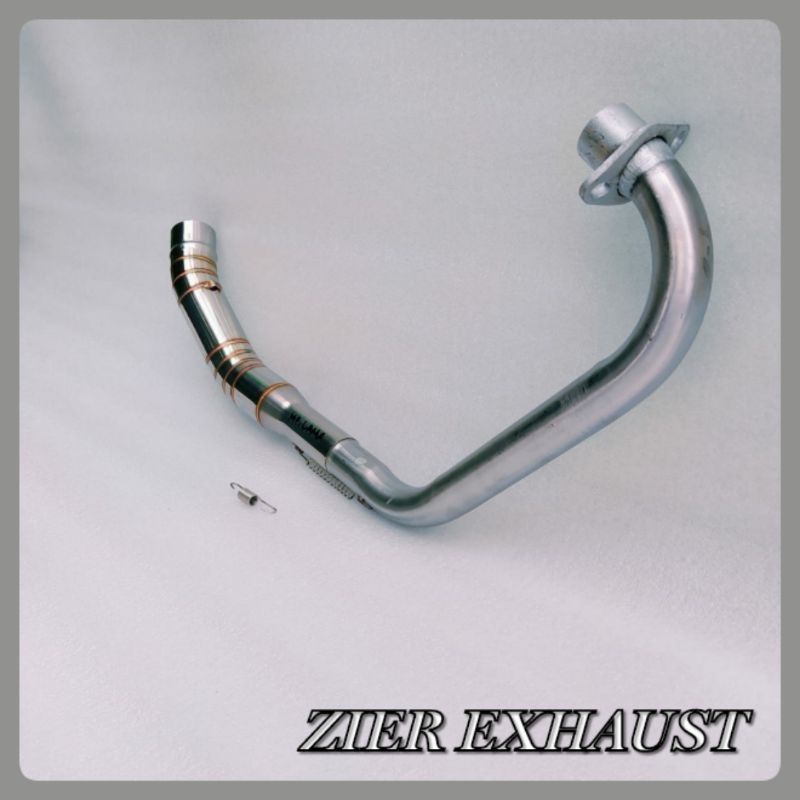 Pipa leher knalpot racing honda megapro primus megapro lama semi stainless