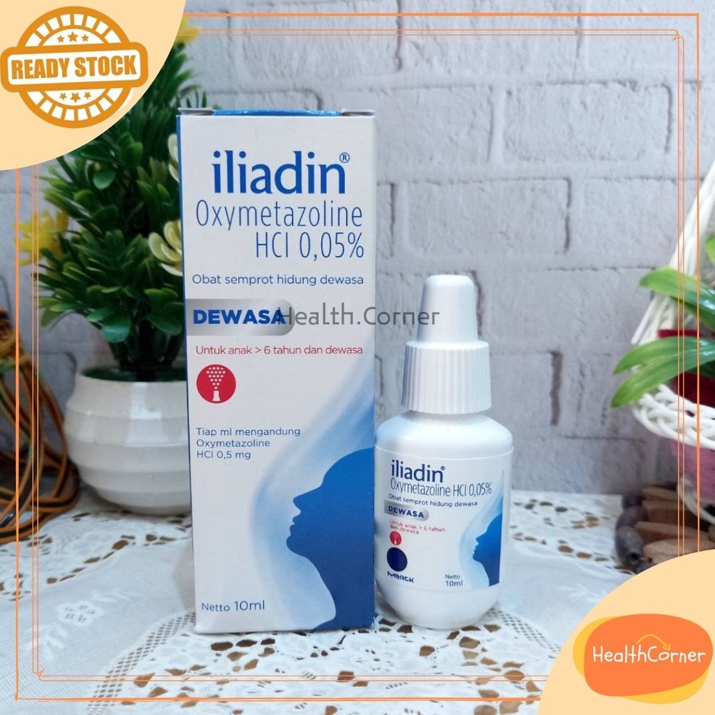 Iliadin Oxymetazoline HCl 0.05% / Meredakan Hidung Tersumbat (DEWASA &gt;6 TAHUN  / ANAK 2-6 TAHUN)