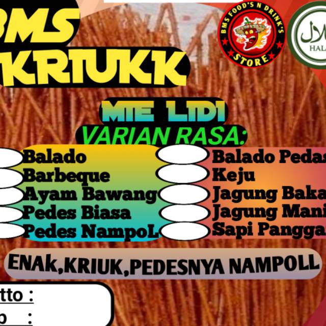 

MIE LIDI Aneka cemilan murah enak renyah gurih