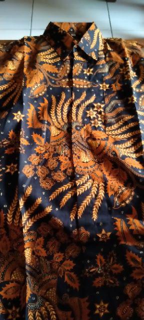 Diskon Kemeja Batik Kenongo Padi8 Pekalongan M L Xl Batik Pria Murah Modern Grosir