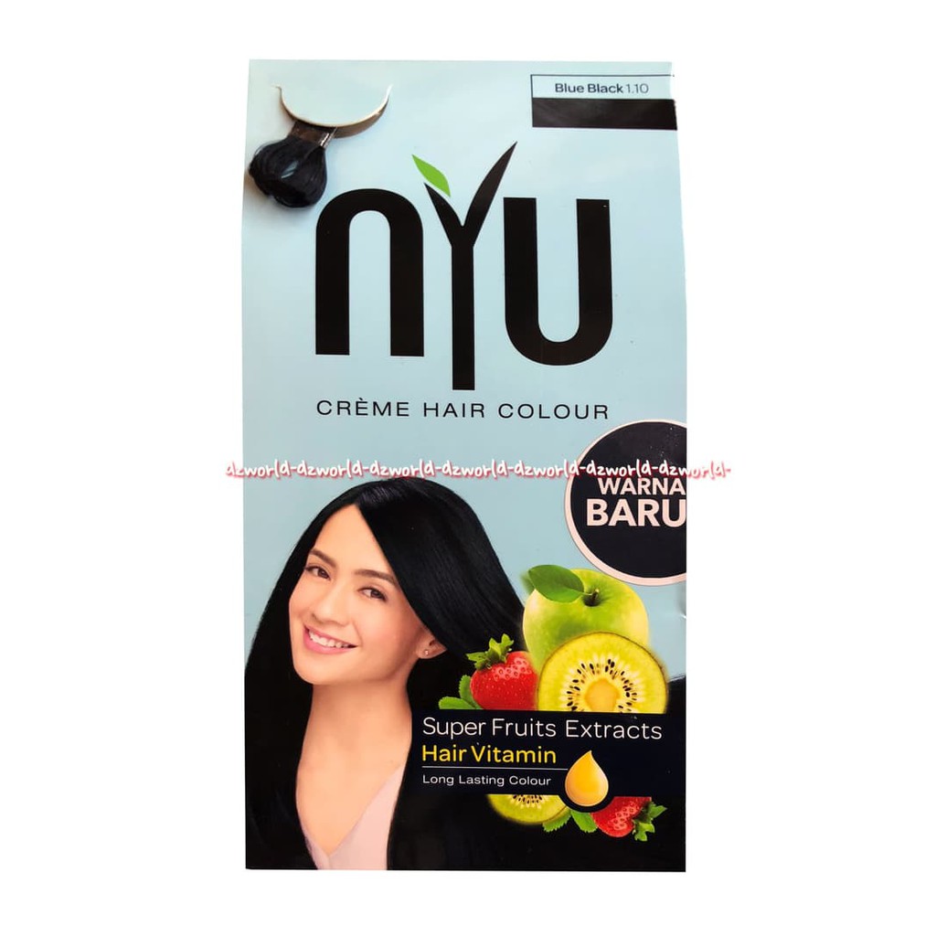 dzw3385 Cat Rambut NYU Creme Blue Back 1.10 Pewarna Rambut Biru Kehitaman
