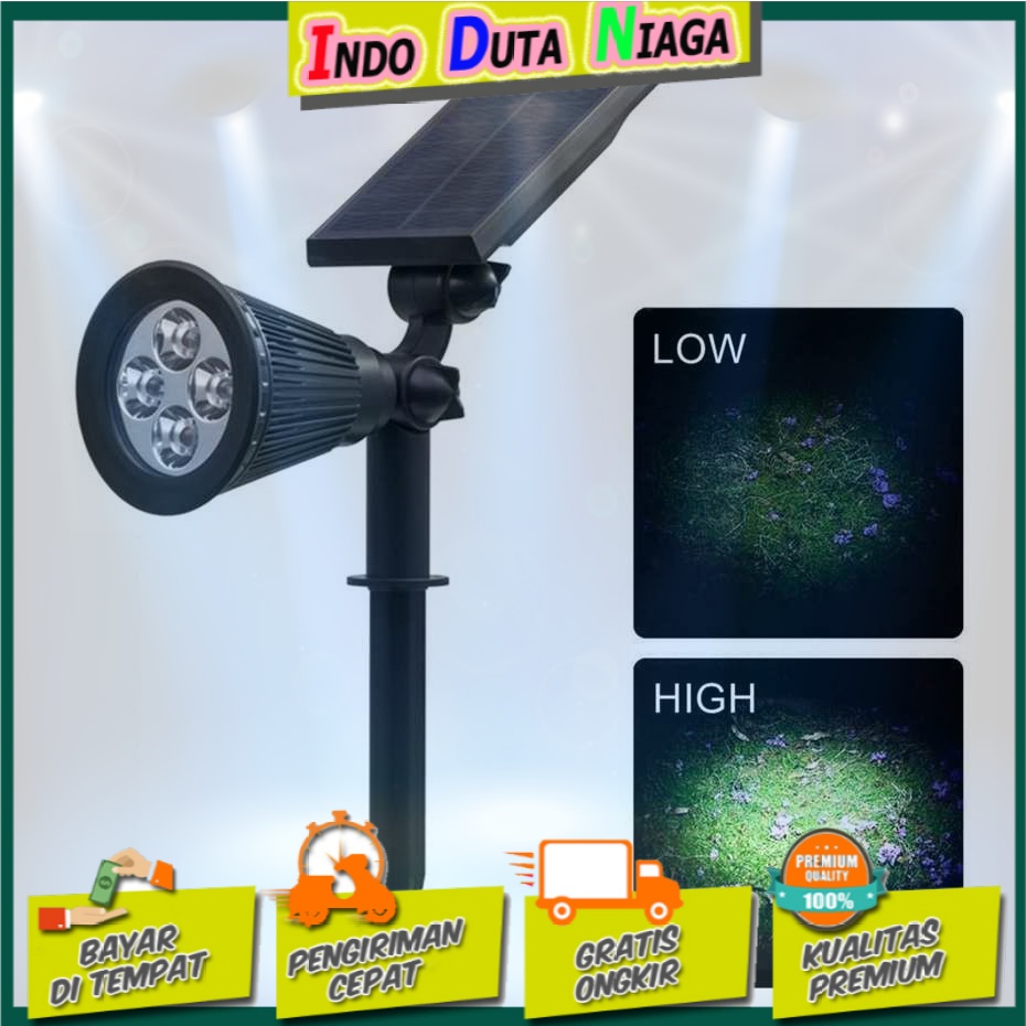 Hyelaer Lampu Taman Energi Solar Panel 4 LED - TS-G0102