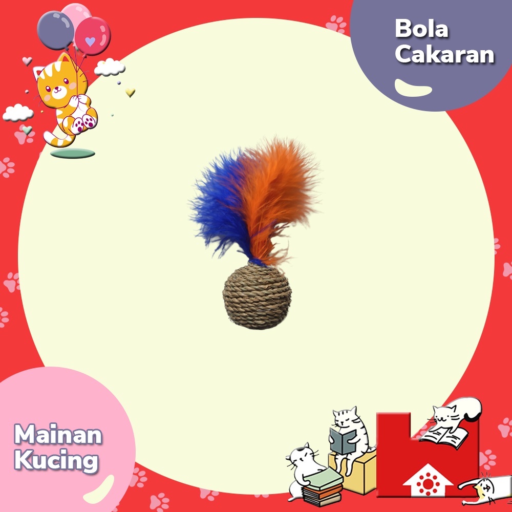 Mainan Kucing - Bola/Tiang Cakaran Kucing