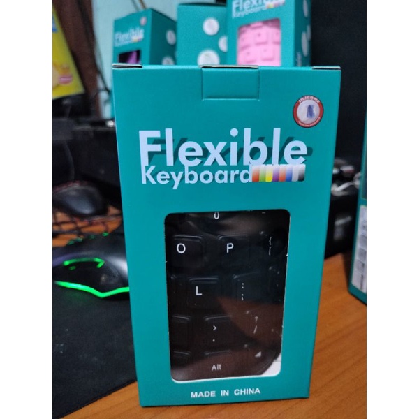 keyboard usb flexible gulung anti air packing dus