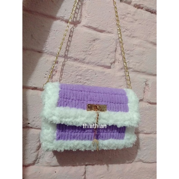 Tas rajut tapestry kanvas/Tas Rajut kanvas/Tas rajut cantik