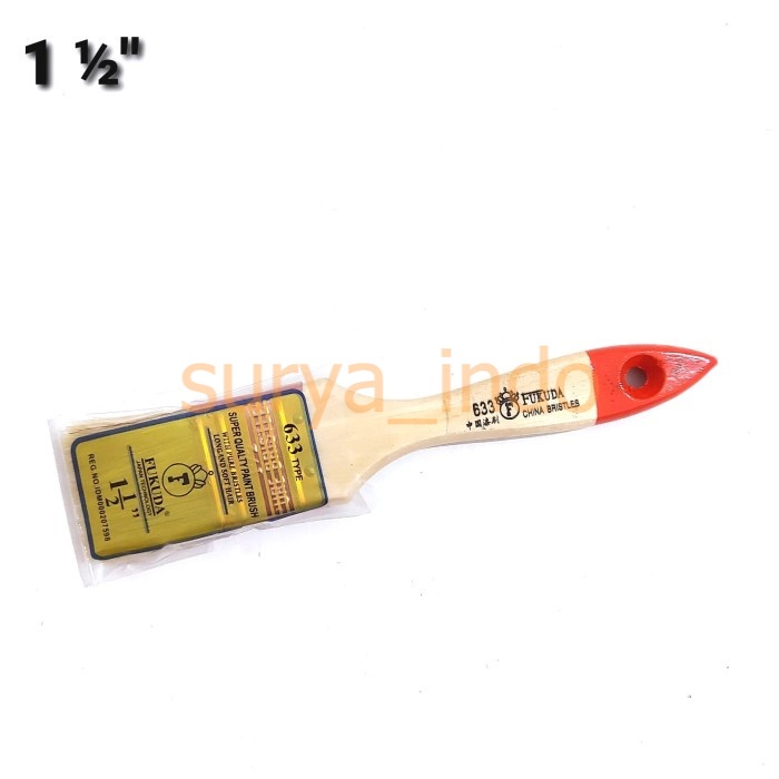 KUAS CAT 1 1/2&quot; INCH MERK FUKUDA SUPER QUALITY PAINT BRUSH