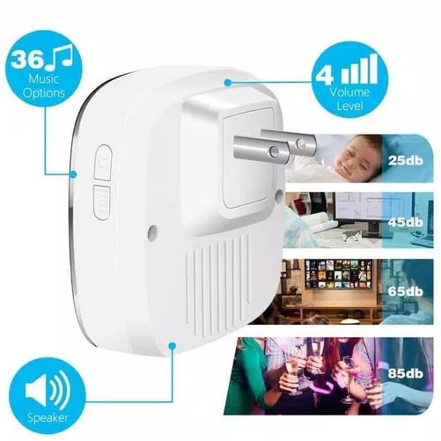 Pengaman Bel Rumah Wireless Door Bell Waterproof Pintu 1 Receiver