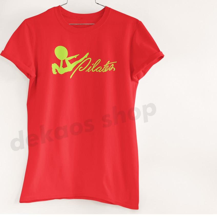 ♕ BAJU KAOS PILATES WANITA / ATASAN PILATES WANITA / KAOS PILATES / KAOS SENAM WANITA / DEKAOS 350 ☋
