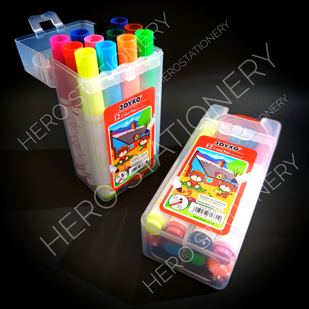 

Joyko washable color pen pena warna set 12 warna CLP-56-12