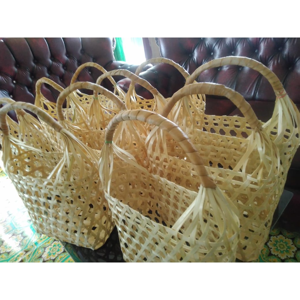Tas Keranjang Anyaman Tas Buah keranjang Hampers keranjang Bambu Hampers soupenis tas parsel Anyaman