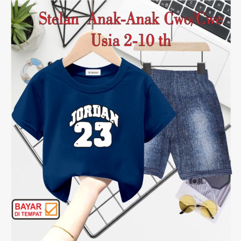 ((IB))SETELAN ANAK2 UNISEX SEMI JEANS/JQRD4N DIGITAL SABLON