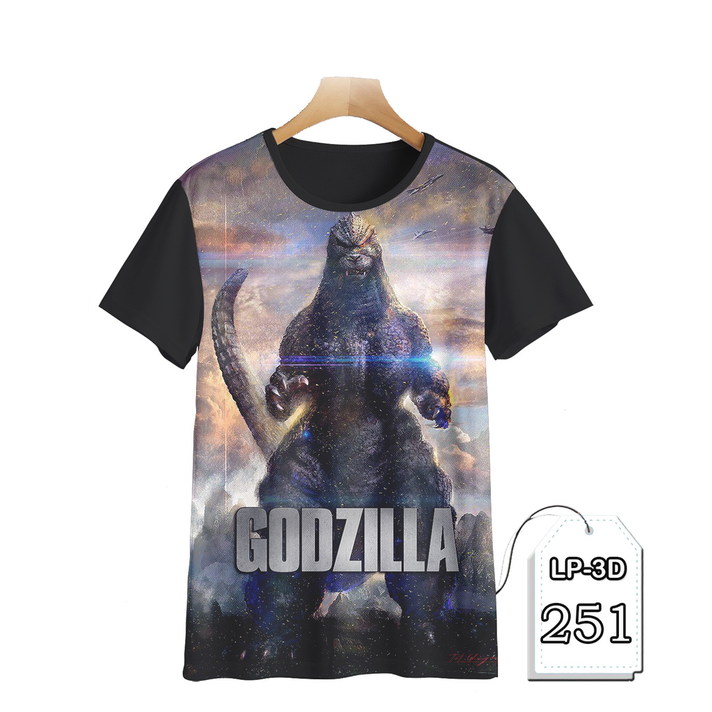 Baju Anak Godzilla vs KONG Baju Godzilla-Kong Kartun TV Anak Series DEWASA #LP3D-251