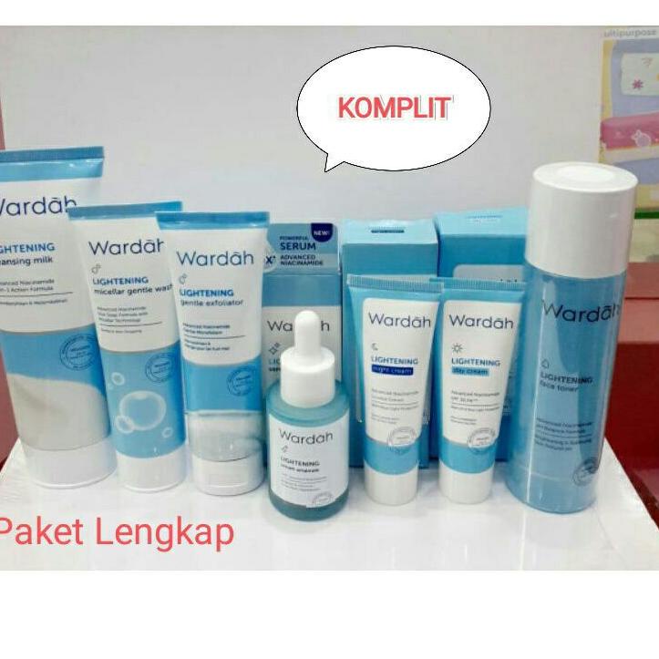 [KODE VDIUY] Bisa COD 1 Satu Paket Skincare Lengkap Komplit Lightening Series Wardah Original