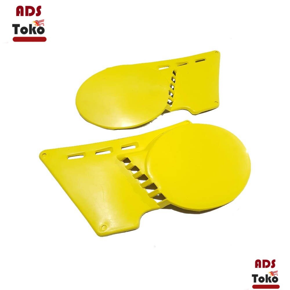 Cover Body Samping Side Panel Motor Trail Jadul Kasik Vintage Custom Kuning 1pasang