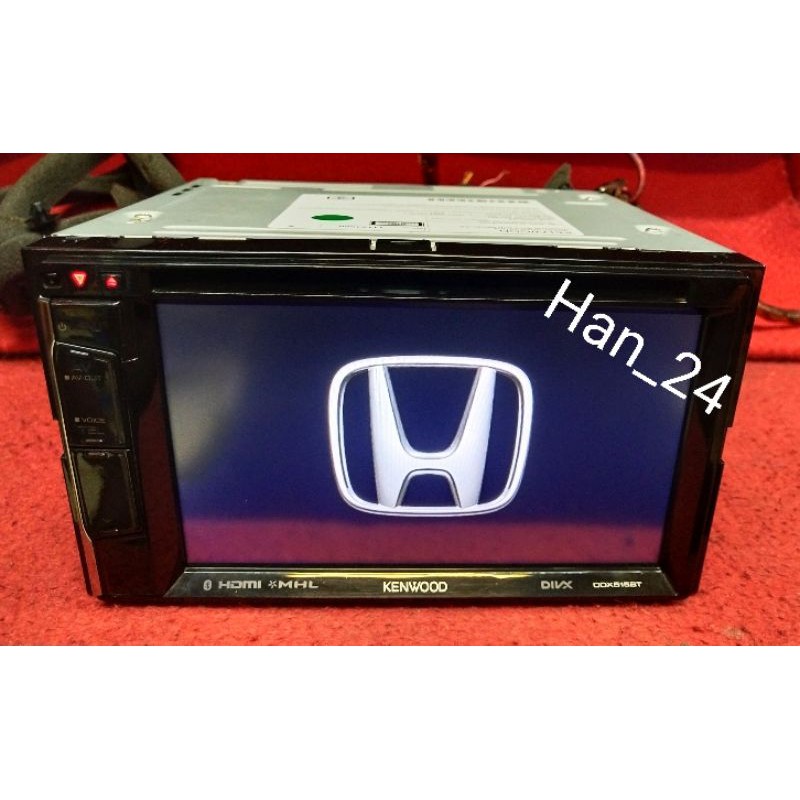 Head unit double din original kenwood ex honda bluetooth dengan kamera